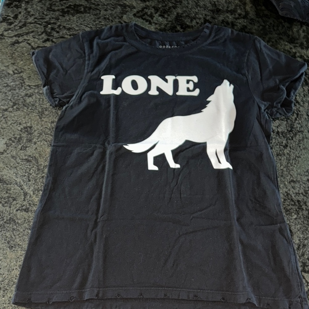 Black Lone Wolf T Shirt